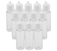 HOMSFOU Flacons Rechargeables pour Lotion de Voyage 35ml avec Bouchon Plat, Bouteilles Transparentes pour Crèmes et Soins Cosmétiques Portables