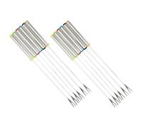 HOMSFOU Fourchettes à Fondue Lot de 12 Résistantes Chaleur 24 Cm Résistantes Chaleur Accessoires Indispensables en Acier Inoxydable pour Repas en pour Fruits et Légumes