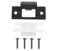 HOMSFOU Gâche de Porte en Acier Inoxydable 1-5/8 Pouce Plaque de Renfort pour Pêne Dormant Installation Facile Solide Compatible Portes en Bois