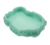 HOMSFOU Gamelle Phosphorescente pour Reptiles M, Distributeur Lumineux et Accessoire Terrarium, Bol Rond en Plastique pour Lézards, Tortues et Amphibiens, Support Nourriture et Eau