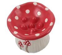 HOMSFOU Gamelle Surélevée Base Élargie Inclinée en Céramique Forme Champignon Design Silencieux pour Petit Chien et Chiot Décoration Intérieure