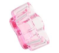 HOMSFOU Gobelet à Ongles en Cristal Translucide Rose, Godet Dappen sans Couvercle de Fleur, Tasse pour Laver Pinceaux Nail Art, Accessoire Manucure pour Salon et Usage Professionnel