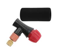 HOMSFOU Gonfleur Co2 pour Pneus de Vélo, Valve de Gonflage Co2, Alliage, Gonflage Rapide, avec Valve de Contrôle et Housse en Mousse, pour Vélos de Route et VTT, Quotidiens