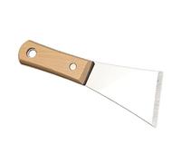 HOMSFOU Grattoir Poli Coupe-mastic En Acier Inoxydable Manche En Bois Massif Certifié Solide Et Léger Pour Nettoyage Mural Et Décoration Intérieure Usage Professionnel Et Domestique