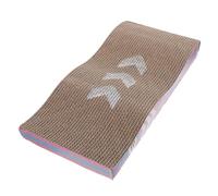 HOMSFOU Griffoir pour Chat en Sisal Ondulé Piste de Jeu Combinée, à Griffer Interactif Anti-Stress, Planche Stable pour Exercice et Griffes Saines, Adapté Maison et Animalerie