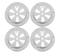 HOMSFOU Grille D'aération en Acier Inoxydable 4 Pièces, Ventilation Ronde Résistante la Chaleur pour Four et Fumoir, Ensemble de Ventilation INOX pour Barbecue Cuisine Extérieure