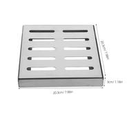 HOMSFOU Grille de Drainage en Acier Inoxydable 200X200X30 MM Couvercle de Caniveau Extérieur Robuste Maille Anti-Colmatage Compatible Regards Standards pour Allée Garage et Jardin