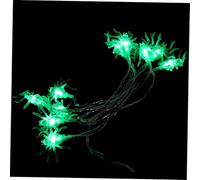 HOMSFOU Guirlande lumineuse à LED pour Halloween - Motif araignée verte - Lampe de fête décorative pour lanternes d'Halloween et éclairage festif