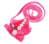 HOMSFOU Harnais pour Petits Animaux Rose à Motif Dinosaure, Laisse Réglable Anti-Fugue pour Furet, Kit Pratique pour Promenade Extérieure de Petits Animaux de Compagnie
