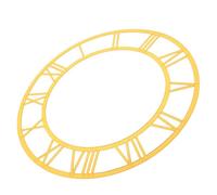 HOMSFOU Horloge Murale Autocollante Ronde 20 Cm à Chiffres Romains en Acrylique Miroir Effet Doré, Sticker Décoratif pour Salon, Hôtel et Entrée, Cadran D'horloge DIY Moderne