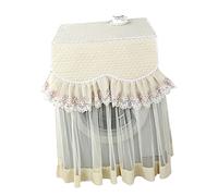 HOMSFOU Housse De Machine à Laver Automatique 60x60x87 Cm En Tissu Beige, Protection Anti-poussière Solide Pour Usage Domestique, Couvercle Adapté Aux Lave-linges Top Chargement