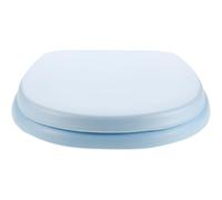 HOMSFOU Housse de Siège de Toilette en Mousse Ronde Bleu Clair, Abattant Wc Rembourré Standard, Adapté pour Usage Familial et Toilettes Domestiques Style Aléatoire