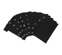 HOMSFOU Intercalaires à Onglets Noirs en Polypropylène PP, Lot de 30 Séparateurs pour Fiches Bristol, Cartes Index Alphabétiques, Organisateur de Documents et Rangement Bureau Pratique