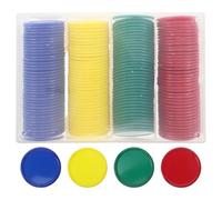 HOMSFOU Jetons de Bingo Transparents en Plastique 38 Mm, 160 Pièces Vierges sans Valeur Faciale, Accessoires de Jeu pour Comptage Mathématique et Soirées Ludiques en Classe