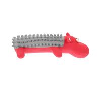HOMSFOU Jouet à Mâcher pour Chien en Latex Rouge, Jouet de Dentition Interactif pour Chiots, pour Jouer et Soigner Les Dents de Votre Animal