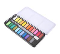 HOMSFOU Kit D'aquarelle Multifonction, Ensemble D'aquarelle Portable, Coffret en Plastique et Fer Éponge et Palette de Mélange, Noir, Léger Séchage Rapide, pour Artistes en Voyage