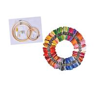 HOMSFOU Kit de Broderie Diy Couleurs avec Cercles Ensemble Complet pour Point de Croix Travaux Manuels et Décoration Intérieure
