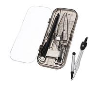 HOMSFOU Kit de Compas et Règle avec Rapporteur Outils de Dessin pour Étudiants Accessoires de Mesure Fournitures Scolaires Polyvalentes