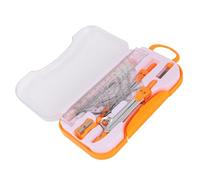 HOMSFOU Kit de Géométrie Métallique avec Compas pour Élèves Outils Mathématiques avec Boîte de Rangement pour Dessin Technique et Géométrie Scolaire Couleur Couleur