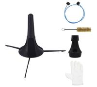 HOMSFOU Kit de Nettoyage pour Trompette Brosse Flexible en Plastique et Métal, Brosse pour Boîtier de Vannes, Support et Sourdine pour Entretien