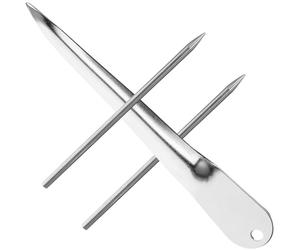 HOMSFOU Kit de Réparation pour Rotin et Osier en Acier Inoxydable Argenté, Outil de Levier Solide et Facile à Nettoyer pour Tissage de Paniers et Meubles