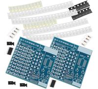 HOMSFOU Kit de Soudure Électronique 2 Ensembles pour Entraînement la Soudure, Plaque D'exercices Composants Électroniques Smd, Matériel Pédagogique pour Apprentissage et Projets