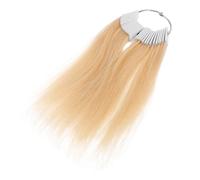 HOMSFOU Kit de Test Capillaire avec 30 Échantillons de Mèches Jaunes en Cheveux Humains pour Formation en Coloration et Amélioration des Compétences en Coiffure