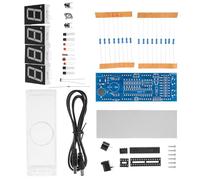 HOMSFOU Kit Horloge Numérique Scm DIY LED Bleue Boîtier Inclus Composants Non Assemblés Kit Électronique à Puce Unique pour Bricolage et Apprentissage Horloge Numérique LED pour