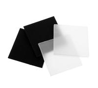 HOMSFOU Kit Réparation Talons Chaussures 2 Paires Embouts Carrés Antidérapants Noirs Transparents pour Femmes Accessoires Talons Compensés Silencieux Résistants et Remplaçables