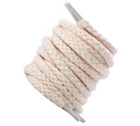 HOMSFOU Lacets de Chaussures Robustes en Coton et Lin Tressé, Épais 120 Cm Beige, Lacets Décoratifs pour Baskets, Lanières Résistantes pour Sport et Loisirs