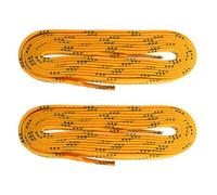 HOMSFOU Lacets Plats Jaunes pour Chaussures de Hockey et Patins à Glace, Accessoires Universels en Polyester et Coton Résistants, Lacets de Baskets Solide pour Sport et Loisirs, 1 Paire