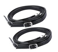 HOMSFOU Lacets Réglables en Cuir Pu Boucle pour Chaussures à Talons Hauts, 4 Paires Noires Miroir, Sangles Élastiques Antidérapantes pour Maintien Sécurisé, Accessoire Pratique pour Usage