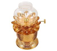 HOMSFOU Lampe Bouddha Lumière Avant Bouddha Lampe à Huile De Chambre Lampe Tempête Lanterne à Huile Lampes à Huile en Verre Lanterne à Huile Ancienne Alliage Démodé Kérosène