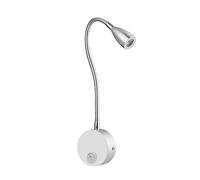 HOMSFOU Lampe de Lecture Murale LED à Col de Cygne Flexible Applique Murale Design Moderne Lumière de Chevet Brossé pour Chambre à Coucher