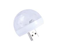 HOMSFOU Lampe Disco Led Usb Portable à Détection Sonore Mini Boule Rotative Éclairage De Scène Lumière Ambiance Pour Fête Dj Karaoké Et Noël Blanc