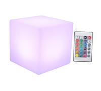 HOMSFOU Lampe Led Cube Lumineux D'extérieur Étanche Télécommandée, 15 Cm En Pe, Lampe à Changement De Couleur, Veilleuse Led Pour Jardin Et Piscine, Lot De 3 Sans Piles, Usage Extérieur Et Festif