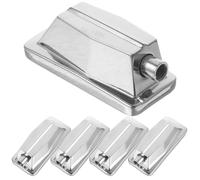 HOMSFOU Languettes de Tambour en Métal Argenté Accessoires Solide de Remplacement 5 Pièces pour Caisse Claire pour Batterie Jazz