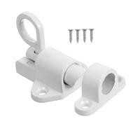 HOMSFOU Loquet à Ressort Aluminium Blanc pour Porte Fenêtre Clôture Armoire Serrure de Trappe Auto Fermant Installation Facile DIY et