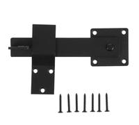 HOMSFOU Loquet De Porte Rustique Métallique 360° Rotation Verrouillage Fente Sécurisé Pour Portail Extérieur Noir Installation Flexible Usage Jardin Et Garage