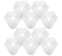 HOMSFOU Lot de 10 Bandeaux de Spa Jetables en Tissu Non Tissé Blanc, Bandeaux Antidérapants pour Soin Peau, Accessoires Coiffure Femme pour Lavage du Visage et Soins Esthétiques