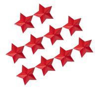 HOMSFOU Lot de 10 Broches Étoiles Rouges en Aluminium 4 Cm, Insignes Décoratifs Pentagramme pour Vêtements et Paquet, Épingles Souvenirs Memorial Day, Accessoires Fête du Travail