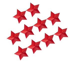 HOMSFOU Lot de 10 Broches Étoiles Rouges en Aluminium 4 Cm, Insignes Décoratifs Pentagramme pour Vêtements et Paquet, Épingles Souvenirs Memorial Day, Accessoires Fête du Travail