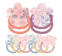 HOMSFOU Lot de 10 Élastiques à Cheveux pour Chiens, Accessoires de Toilettage pour Chiots Petits, Fleurs à Cinq Pétales en Maille Pailletée, Bandeaux Décoratifs pour Animaux de Compagnie,