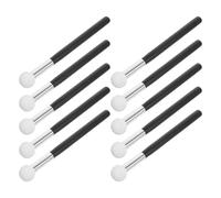 HOMSFOU Lot de 10 Éponges Applicatrices Maquillage Forme Champignon Manche Noir, Petit Pinceau Correcteur Rond Multifonction pour Fond de Teint, Anticernes et Poudre, Outil Compact