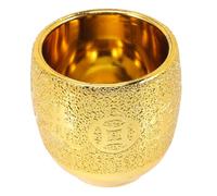 HOMSFOU Lot de 10 Petits Verres à Vin Décoratifs en Plastique Or, Surface Lisse et Design Délicat, Taille Petite pour Fête la Maison ou Bureau