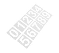 HOMSFOU Lot De 10 Pochoirs Pour Numéros De Porte Pochoirs Pour Numéros De Bordure Pour Muraux Pour De Boîte Aux Lettres 5 Pouces