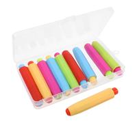HOMSFOU Lot de 10 Porte-craies en Plastique Colorés, Supports Réglables Anti-poussière pour Craie Scolaire, Accessoires Ergonomiques pour Tableau Noir, Usage Éducatif en Classe, Bureau