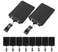 HOMSFOU Lot de 10 Porte-Étiquettes d'Affichage de Prix A6 avec Pince Plastique Tableau Noir Effaçable Réutilisable Support Multifonction pour Marché Fruits et Épicerie Présentoir