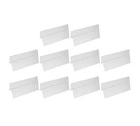 HOMSFOU Lot de 10 Porte-Noms de Bureau Transparent Double Face 200X100 MM Support Stable en V pour Plaques Nominatives Porte-Cartes de Table Professionnel pour Réunions et Conférences