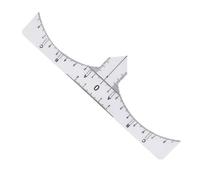 HOMSFOU Lot de 10 Set de Set de Règles à Sourcils Jetables en Plastique Transparent pour Microblading et Maquillage Permanent, Outil de Mesure Précis pour Guidage et Symétrie des